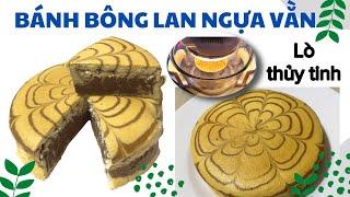 Bánh bông lan ngựa vằn lò thủy tinh TaBi Cooking