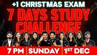 Plus One Christmas Exam 7 days Challenge |  Full Marks Study Plan | Exam Winner