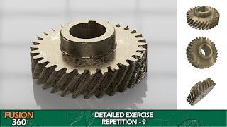 Modeling in Fusion 360 - Helical gear | Rep no. 9