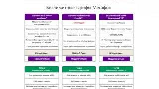 мегафон тарифы безлимитный интернет