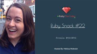 Ruby Snack #22: Froala WYSIWYG