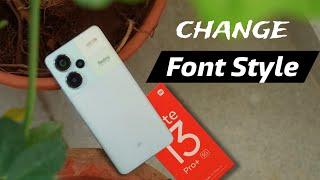 Redmi Note 13 Pro Plus: Change Font Style & Size | Redmi Note 13 Pro+ Font Style Kaise Change Kare