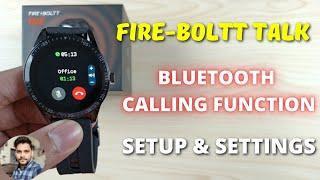 Fire-Boltt Talk Smartwatch Bluetooth Calling Setup & Settings