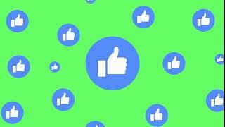 Like Facebook Reaction Animation Green Screen Intro