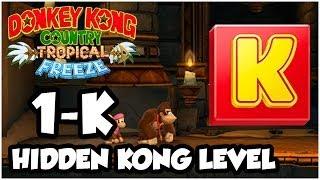 Donkey Kong Country Tropical Freeze: 1-K (Secret KONG Levels Tips Full Run Through Wii U 1080p HD)