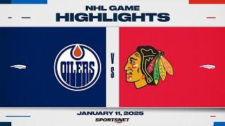 NHL Highlights | Oilers vs. Blackhawks - January 11, 2025