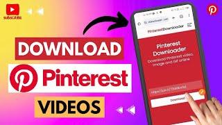 how to download Pinterest videos to phone️pinterest video downloader app