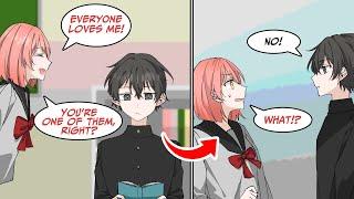 ［Manga dub］A Beautiful classmate makes boys fall in love but she can't make me love her because...