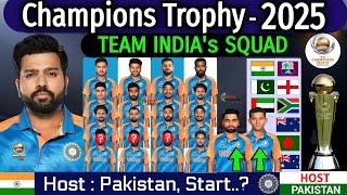 ICC Champions Trophy 2025 - Team India Squad | Champions Trophy 2025 Date, Time,  Venue & Details |