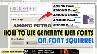 How to Use Generate Web Fonts On Font Squirrel