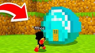 FIZ UMA CASA EM UM DIAMANTE NO MINECRAFT