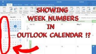 Week numbers in Outlook Calendar - How to display