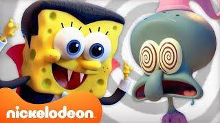 SpongeBob HYPNOTIZES Squidward at Kamp Koral! | Nickelodeon UK