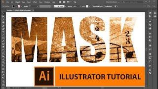 How to Create Text Mask in Adobe Illustrator | Tutorial