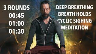 Guided Breathing: Awaken Your Inner Monk-Mode (3 Rounds w/ timer)