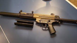 Installing a Tri-rail Handguard onto a New HK MP5 22lr (FDE/Rifle Version) *UNBOXING* *GUN ASMR*