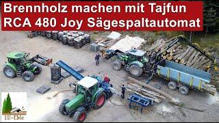 Brennholz machen mit Tajfun RCA 480 Joy | Sägespaltautomat | Fendt | Deutz-Fahr