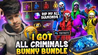 அடேய்I Got Super Rare Bunny Dress & All Criminal Bundles in My ID-Garena Free Fire Max#ajjeffy