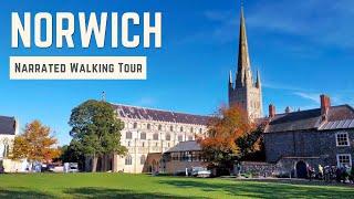 NORWICH | 4K Narrated Walking Tour | Let's Walk 2021