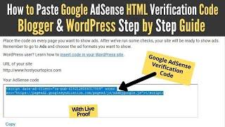 How to Paste Google AdSense HTML Verification Code in Blogger & WordPress 2023 | WaheTech