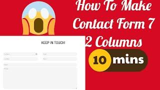 How To Make Two Column Contact Form 7 Easy