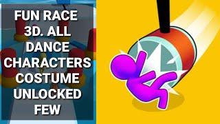 Fun Race 3D Game DANCE Characters and Costume UNLOCKED Few