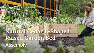 Natural Cedar L-Shaped Raised Garden Bed: Assembly