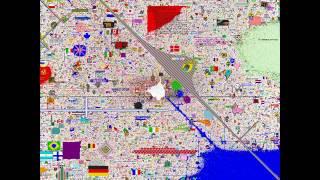 r/place canvas on Reddit - first 16 hours recap (1:42)