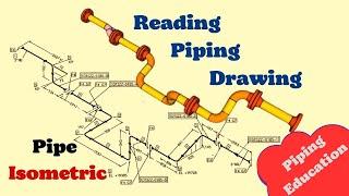 How to reading piping isometric drawings with easy method?  Learn pipe isometric drawing quickly