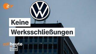 Wie VW ohne Kündigungen 35.000 Stellen abbauen will | Pressekonferenz und Analyse bei ZDFheute live