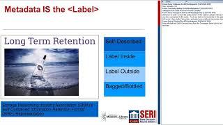 SERI Webinar: Transfer of Electronic Records File Validation and Metadata Collection