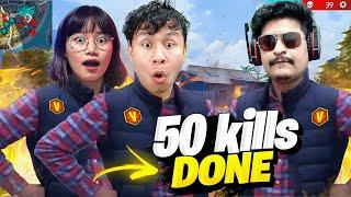 Unbelievable 50 Kills Done  in High Grandmaster Rank with Gyan Bhai & Sooneeta - Tonde Gamer