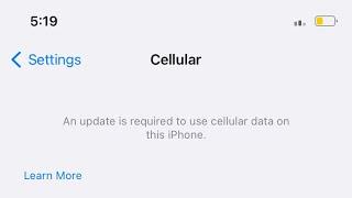 How to Fix An Update is Required To Use Cellular Data on This iPhone! (2024)