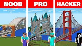 Minecraft NOOB vs PRO vs HACKER: BRIDGE HOUSE BUILD CHALLENGE / Animation