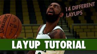 NBA 2K19 - LAYUP Tutorial: Eurostep, 360, Jelly, Reverse, Euro-Floater, Spin, Between The Legs