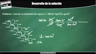 Cambio de unidades: densidad de kg/m3 a gr/cm3