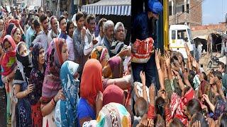 Food packets being distributed in riot-affected areas North-East Delhi by Akali Dal members