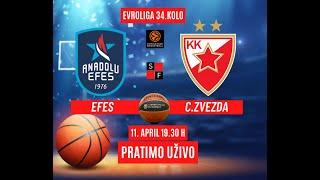 EFES - C.ZVEZDA! KOŠARKA EVROLIGA!! 11. April!  19.30 h ! PRATIMO UŽIVO !