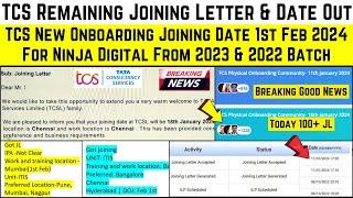 Good News, TCS Remaining Onboarding Update | TCS New Joining Date: 1st Feb 2024 | TCS Joining Letter