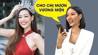 Hoàng Thùy mượn vương miện của hoa hậu Khánh Vân và cái kết chị chị em em