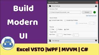Build a modern UI for an Excel VSTO Add-in using WPF / MVVM