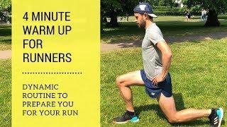 Runners Warm Up Routine - Quick and Easy - 4 minutes - Dynamic Stretches for Runners