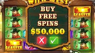 Buying a $50,000 Bonus Buy on Wild West Gold...