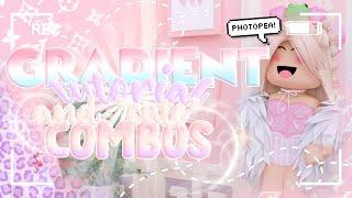 GRADIENT TEXT tutorial (photopea) + CUTE COLOR COMBOS! ｡:°ஐ simple kitten 