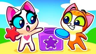 Learn Colors And Shapes With Baby Cats ⭐🟩 Short Stories For Preschoolers By Purr-Purr Stories