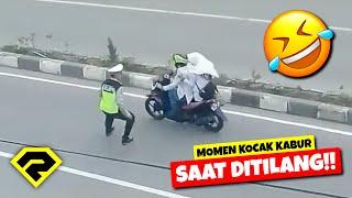 KOCAK BANGET!! INI SKILL DEWA PENGENDARA!! KABUR SAAT DITILANG!! 