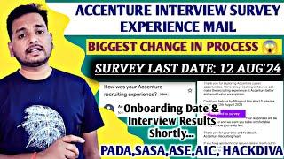 Accenture Latest Breaking Update  | Interview Experience Survey Mail | Onboarding & Joining Update