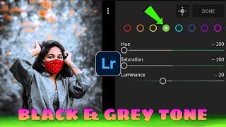 Black and Grey Tone Lightroom photo editing || Lightroom mobile editing || lr editing