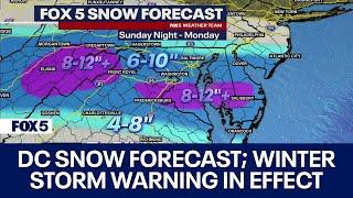 DC snow forecast: Heavy snowfall moving across the DMV