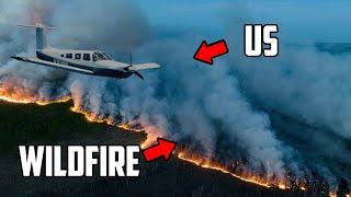 We flew our small plane into WILDIFRE smoke